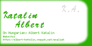 katalin albert business card